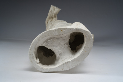 A tall plaster anatomical '&eacute;corch&eacute;' torso, 19th/20th C.