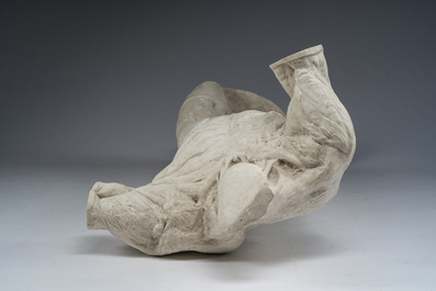A tall plaster anatomical '&eacute;corch&eacute;' torso, 19th/20th C.