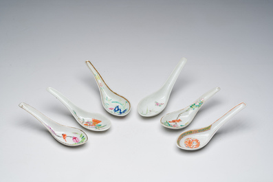 A varied collection of Chinese famille rose, qianjiang cai and iron-red porcelain, 19th/20th C.