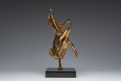 Avi Kenan (1951): 'Ballerina', brons op een marmeren voet, ed. 29/100, gedateerd 1983