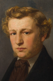 German school: Portrait of a gentleman, oil on canvas, 19th C.