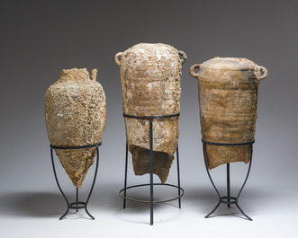 Three various Roman terracotta oil amphorae, 1st-3rd C.