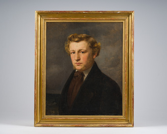German school: Portrait of a gentleman, oil on canvas, 19th C.