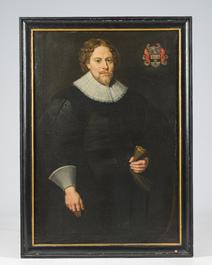 Vlaamse school: Portret van een heer van stand, vermoedelijk Laurent Thibault, olie op doek, 17de eeuw