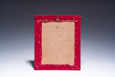 Een Franse emaille plaquette met de Heilige Maria Magdalena, Limoges, 18de eeuw
