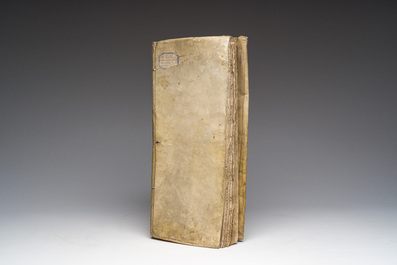 An extensive manuscript book of interest belonging to Jan de Pottere for his guardianship of Anne de Scheppere, 1645-1670