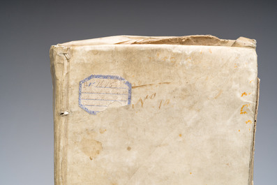 An extensive manuscript book of interest belonging to Jan de Pottere for his guardianship of Anne de Scheppere, 1645-1670
