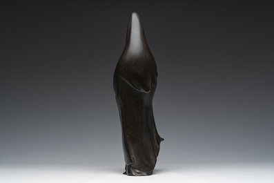 Een Japanse bronzen figuur van Kannon, Meiji, 19de/20ste eeuw
