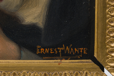 Ernest Wante (1872-1960): 'De moeder van smerten', oil on panel, dated 1926