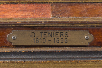 Abraham Teniers (1629-1670, attributed to): Monkeys in a guardroom interior, oil on panel