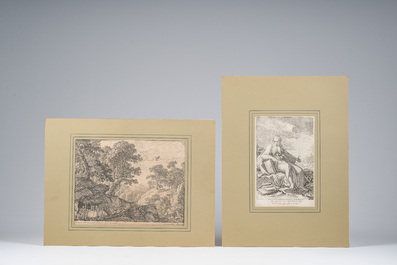 A varied collection of four various graphic works, 17th/20th C.