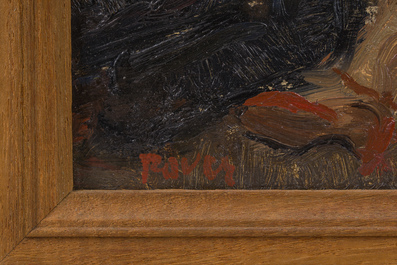 Roger Vercruysse (Rover, 1914-1980): Two animated scenes with nudes, oil on canvas and canvas marouflated on board