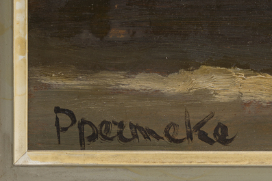 Paul Permeke (1918-1990): Drie marines, olie op doek en board