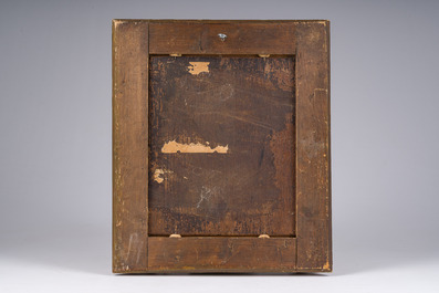 Vlaamse school, onleesbaar gesigneerd: Het brengen van de geschenken, olie op paneel, ca. 1600