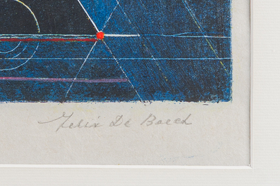 F&eacute;lix De Boeck (1898-1995): 'Nachtlichten' (Night lights), screenprint in colours, ed. 12/25, dated 1954