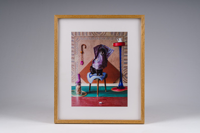 Thorsten Brinkmann (1969): 'Mara van R&uuml;dipuss - Ernie, Portraits of a Studiodog', chromogenetische print, gedateerd 2011