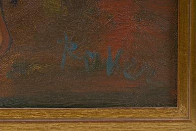 Roger Vercruysse (Rover, 1914-1980): Two animated scenes with nudes, oil on canvas and canvas marouflated on board