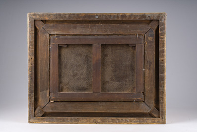 Auguste Musin (1852-1923, in de stijl van): Zeilschepen op zee, olie op doek, 19de/20ste eeuw