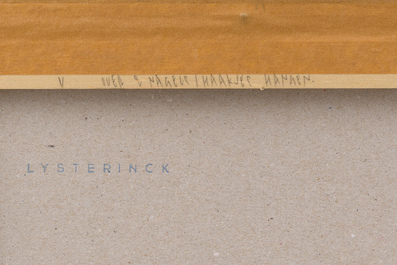 Thorsten Brinkmann (1969): 'Mara van R&uuml;dipuss - Ernie, Portraits of a Studiodog', chromogenetische print, gedateerd 2011