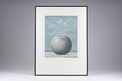 Ren&eacute; Magritte (1898-1967, naar): 'Souvenir de voyage', kleurenlithografie, ed. 105/275, gedateerd 2010
