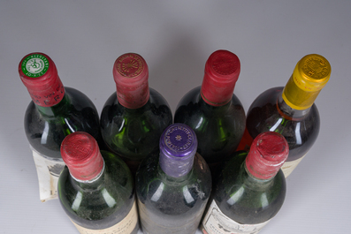 1978-1993 Ch&acirc;teau Chauvin, Ch&acirc;teau L'Evangile, Ch&acirc;teau Mouton Rothschild, etc. 7 flessen