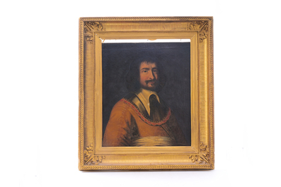 French school: Portrait of a nobleman, oil on canvas, 19th C.
