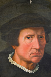 European school, follower of Hans II Holbein (1497-1543): Portrait of Erasmus, oil on canvas, 19th C.