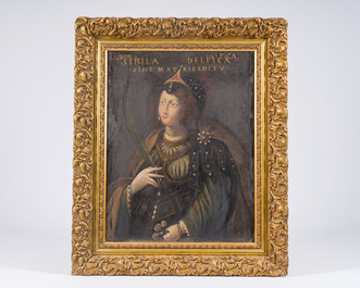 European school: 'Sibila delfica', oil on canvas, 17th C.