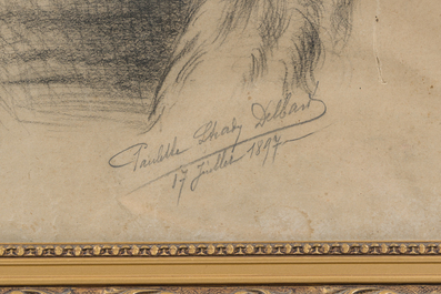 Paulette L. Delbart (19th/20th C.): Portrait of Francis I of France, mixed media on paper, dated 1897