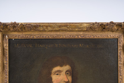 Franse school: Portret van Fran&ccedil;ois du Val de Fontenay-Mareuil, olie op doek, 17de eeuw