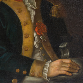 French school: Portrait of a scion of the d'Aulin family, oil on canvas, 18th C.
