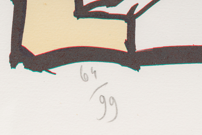Pierre Alechinsky (1927): 'Constante', lithograph in colours, ed. 64/99, dated 1996