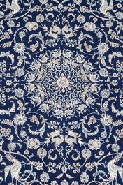 A Persian Isfahan rug with Nain design, wool and silk on silk, 20th C.