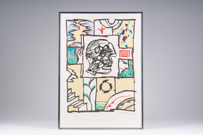 Pierre Alechinsky (1927): 'Constante', lithograph in colours, ed. 64/99, dated 1996
