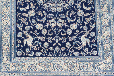 A Persian Isfahan rug with Nain design, wool and silk on silk, 20th C.