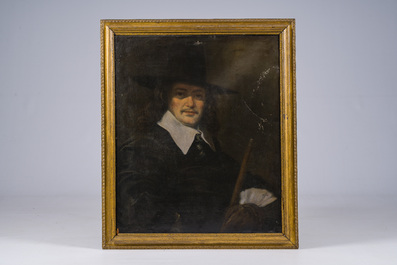 Dutch school: Portrait of a gentleman, oil on canvas, 17th C.