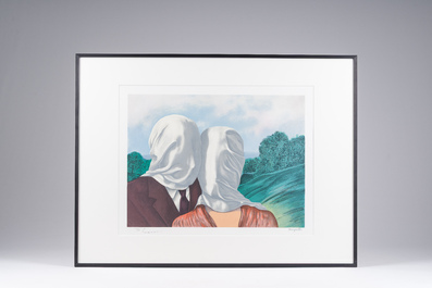 Ren&eacute; Magritte (1898-1967, after): 'Les amants', lithography in colours, ed. 237/275, dated 2011
