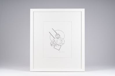 Roger Raveel (1921-2013): 'Tegenover het vlak', etching, ed. 58/100, (2007)