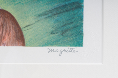 Ren&eacute; Magritte (1898-1967, after): 'Les amants', lithography in colours, ed. 237/275, dated 2011