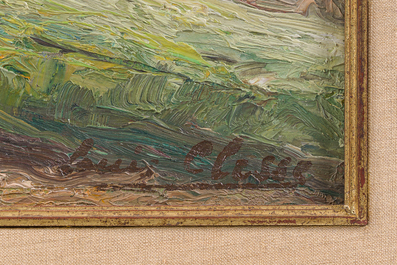 Louis Clesse (1889-1961): 'Automne en for&ecirc;t', oil on board