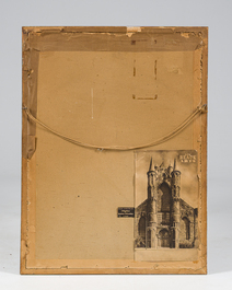 Jules De Bruycker (1870-1945): 'L'&Eacute;glise St. Nicolas Gand', etching