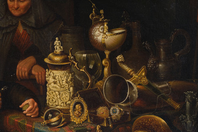 Abraham Anne van de Kasteele (1814&ndash;1893): The antique dealer, oil on canvas, dated 1844