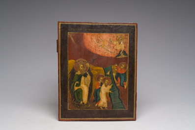 Three various Russian orthodox icons, 19th C.