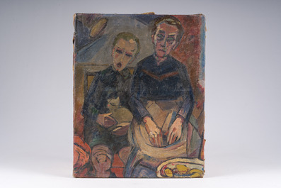Charles-Ren&eacute; Callewaert (1893-1936): Family life, oil on canvas