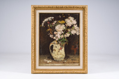 Floris Jespers (1889-1965): Still life of flowers, oil on canvas, ca. 1930