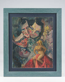 Jos Trotteyn (1910-2002): The blushing glances, oil on board