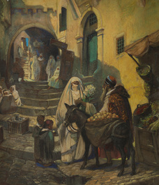 Ph. Girardet (19th/20th C.): 'Alger', pastel on paper, dated (19)22