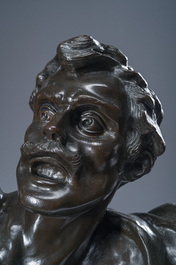 Jef Lambeaux (1852&ndash;1908): 'The triump' or 'The victor', brown patinated bronze