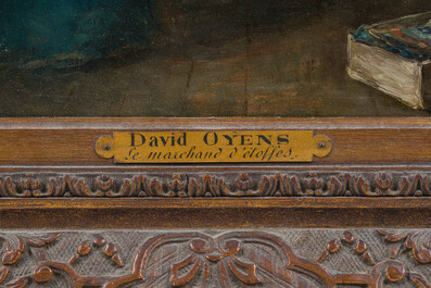 David Oyens (1842-1902): 'Le marchand d'&eacute;toffes', oil on canvas, dated (18)86