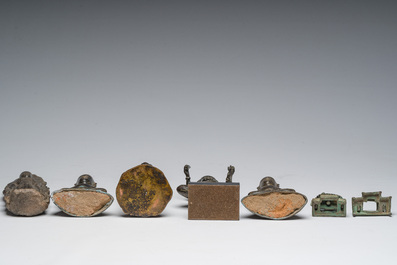 A varied collection of Asian figures of Buddhist deities, a.o. Thailand, Burma, India, etc., 10th C. and later